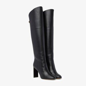Maison Skorpios Adriana 90 Leather Tall Boots - Size 7 (EU 37)